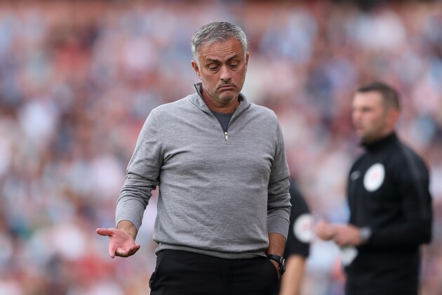 BURNLEY, ENGLAND - SEPTEMBER 02: Manchester United Manager \ Head Coach Jose Mourinho during the Premier League match between Burnley FC and Manchester United at Turf Moor on September 2, 2018 in Burnley, United Kingdom. (Photo by James Williamson - AMA/Getty Images)