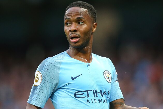 MANCHESTER, ENGLAND - SEPTEMBER 01:  Raheem Sterling of Manchester City looks on during the Premier League match between Manchester City and Newcastle United at Etihad Stadium on September 1, 2018 in Manchester, United Kingdom.  (Photo by Alex Livesey/Getty Images)
