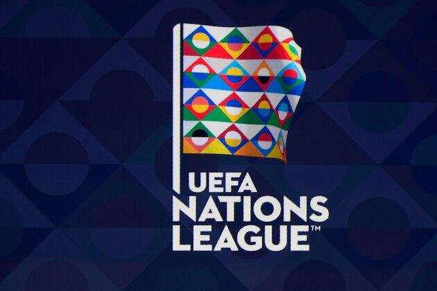 The logo of the UEFA Nations League draw is seen ahead of the competition's draw at the headquarters of the European football organisation in Lausanne, on January 24, 2018. / AFP PHOTO / Philippe DESMAZES        (Photo credit should read PHILIPPE DESMAZES/AFP/Getty Images)