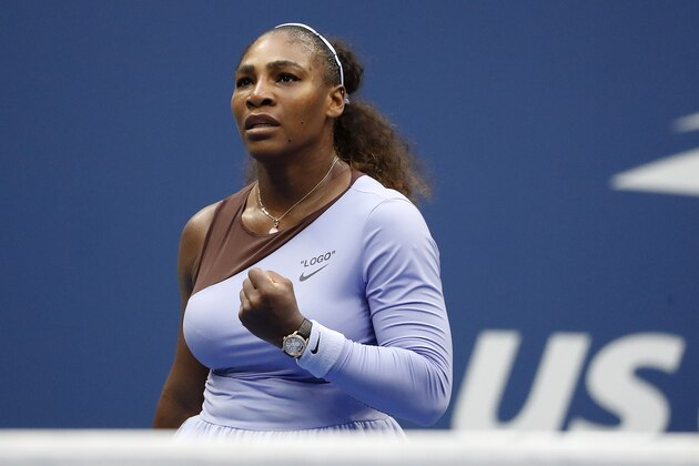 NEW YORK, NY - SEPTEMBER 02:  Serena Williams  celebrates victory during her women's singles fourth round match against Kaia Kanepi of Estonia on Day Seven of the 2018 US Open at the USTA Billie Jean King National Tennis Center on September 2, 2018 in the Flushing neighborhood of the Queens borough of New York City. (Photo by Michael Owens/Getty Images)