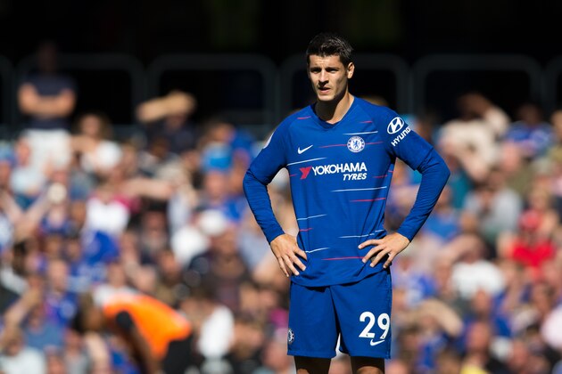 LONDON, ENGLAND - SEPTEMBER 01: Alvaro Morata of Chelsea during the Premier League match between Chelsea FC and AFC Bournemouth at Stamford Bridge on September 1, 2018 in London, United Kingdom. (Photo by MB Media/Getty Images)