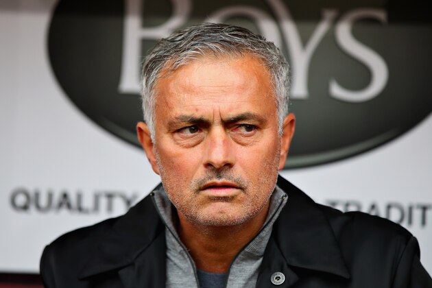 BURNLEY, ENGLAND - SEPTEMBER 02:  Manager of Manchester United Jose Mourinho looks on during the Premier League match between Burnley FC and Manchester United at Turf Moor on September 2, 2018 in Burnley, United Kingdom.  (Photo by Chris Brunskill/Fantasista/Getty Images)