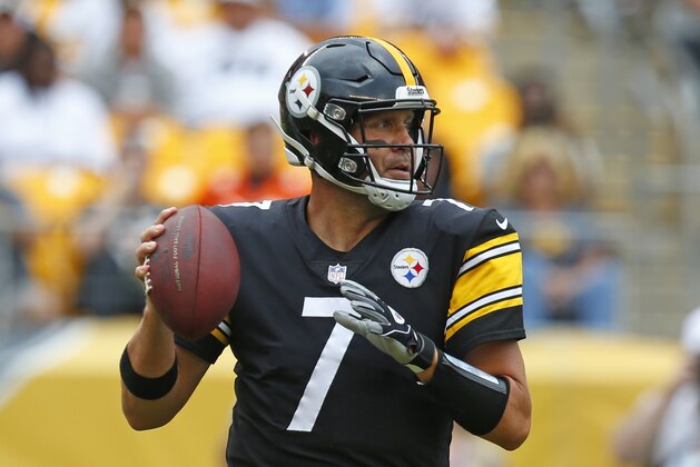 PITTSBURGH, PA - AUGUST 25:  Ben Roethlisberger #7 of the Pittsburgh Steelers in action against the Tennessee Titans during a preseason game on August 25, 2018 at Heinz Field in Pittsburgh, Pennsylvania.  (Photo by Justin K. Aller/Getty Images)