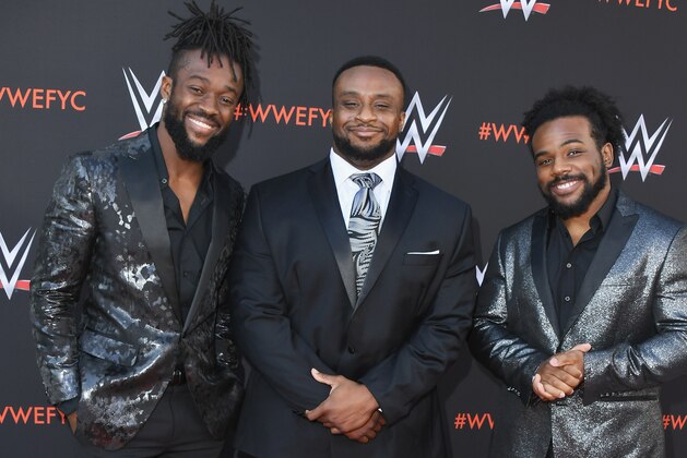NORTH HOLLYWOOD, CA - JUNE 06:  Kofi Kingston, Big E and Xavier Woods attend WWE's First-Ever Emmy 'For Your Consideration' Event at Saban Media Center on June 6, 2018 in North Hollywood, California.  (Photo by Jon Kopaloff/Getty Images)