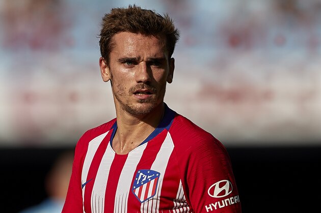 VIGO, SPAIN - SEPTEMBER 01:  Antoine Griezmann of Atletico de Madrid looks on during the La Liga match between RC Celta de Vigo and Club Atletico de Madrid at Abanca Balaidos Stadium on September 1, 2018 in Vigo, Spain  (Photo by Quality Sport Images/Getty Images)