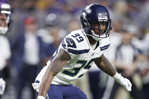 MINNEAPOLIS, MN - AUGUST 24: Dontae Johnson #39 of the Seattle Seahawks in action during a preseason game against the Minnesota Vikings at U.S. Bank Stadium on August 24, 2018 in Minneapolis, Minnesota. (Photo by Joe Robbins/Getty Images)