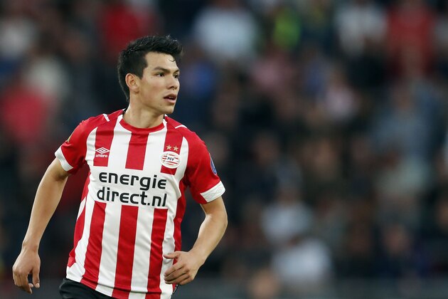Hirving Lozano of PSV during the Dutch Eredivisie match between PSV Eindhoven and Willem II Tilburg at the Phillips stadium on September 01, 2018 in Eindhoven, The Netherlands(Photo by VI Images via Getty Images)