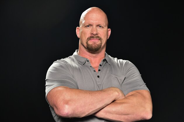 ATLANTA, GA - SEPTEMBER 18:  Former WWE Wrestler Stone Cold Steve Austin shooting a Wndy's Commerical at PC&E Studio  on September 18, 2014 in Atlanta, Georgia.  (Photo by Moses Robinson/Getty Images for Wendy's)