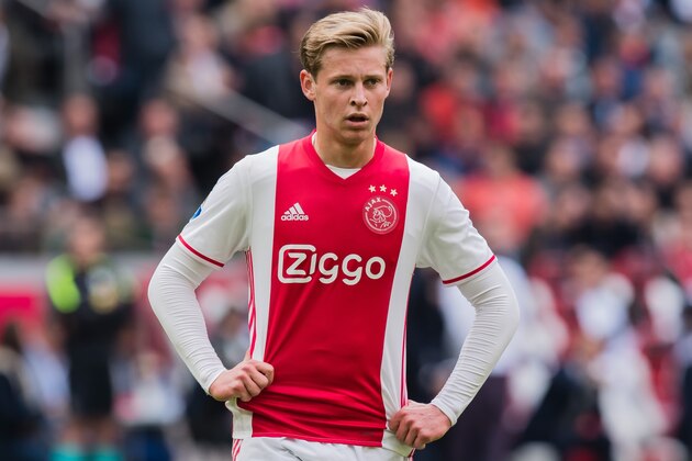 Frenkie de Jong of Ajaxduring the Dutch Eredivisie match between Ajax Amsterdam and Go Ahead Eagles at the Amsterdam Arena on May 07, 2017 in Amsterdam, The Netherlands(Photo by VI Images via Getty Images)