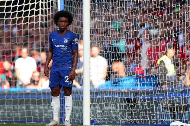 LONDON, ENGLAND - SEPTEMBER 01: Willian of Chelsea during the Premier League match between Chelsea FC and AFC Bournemouth at Stamford Bridge on September 1, 2018 in London, United Kingdom. (Photo by Catherine Ivill/Getty Images)