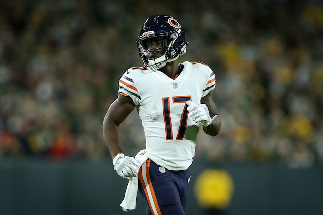 GREEN BAY, WI - SEPTEMBER 09:  Anthony Miller #17 of the Chicago Bears lines up for a play in the third quarter against the Green Bay Packers at Lambeau Field on September 9, 2018 in Green Bay, Wisconsin. (Photo by Dylan Buell/Getty Images)
