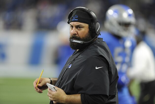 Detroit Lions head coach Matt Patricia watches during the second half of an NFL football game against the New York Jets in Detroit, Monday, Sept. 10, 2018. (AP Photo/Jose Juarez)