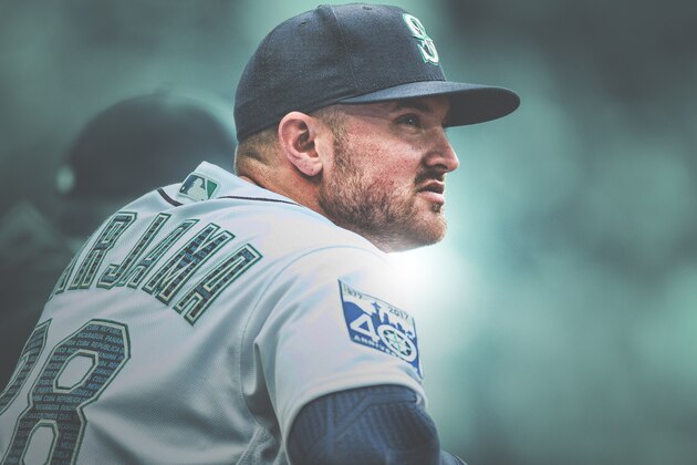 SEATTLE, WA - APRIL 13:  Mike Marjama #10 of the Seattle Mariners jogs off the field after the seventh inning against the Oakland Athletics on April 13, 2018 in Seattle, Washington. The Seattle Mariners beat the Oakland Athletics 7-4. (Photo by Lindsey Wasson/Getty Images)