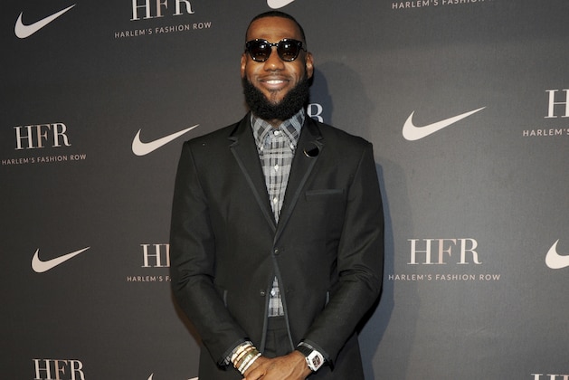 Honoree LeBron James attends a fashion show and awards ceremony held by the Harlem Fashion Row collective and Nike before the start of New York Fashion Week, Tuesday, Sept. 4, 2018. (AP Photo/Diane Bondareff)