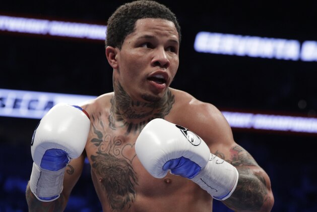 Gervonta Davis fights Francisco Fonseca, of Costa Rica, in a boxing match Saturday, Aug. 26, 2017, in Las Vegas. (AP Photo/Isaac Brekken)