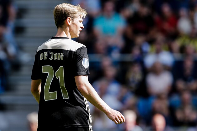 ARNHEM, NETHERLANDS - SEPTEMBER 2: Frenkie de Jong of Ajax during the Dutch Eredivisie  match between Vitesse v Ajax at the GelreDome on September 2, 2018 in Arnhem Netherlands (Photo by Erwin Spek/Soccrates/Getty Images)
