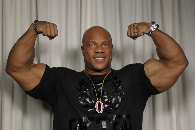 2012 Mr. Olympia, Phil Heath, poses for a portrait Wednesday, September 18, 2013, in Los Angeles. Heath's quest for the Olympia title is the focal point of director, Vlad Yudin's bodybuilding documentary,