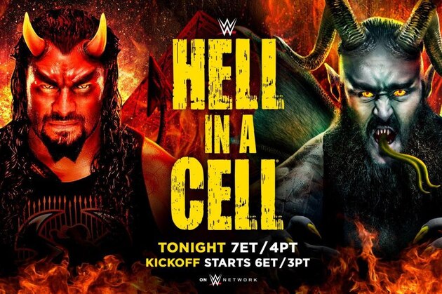 Roman Reigns and Braun Strowman as demons.