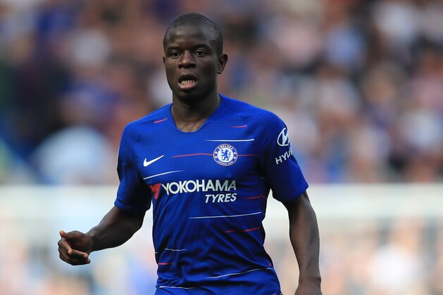 LONDON, ENGLAND - SEPTEMBER 15: N'Golo Kante of Chelsea during the Premier League match between Chelsea FC and Cardiff City at Stamford Bridge on September 15, 2018 in London, United Kingdom. (Photo by Marc Atkins/Getty Images)
