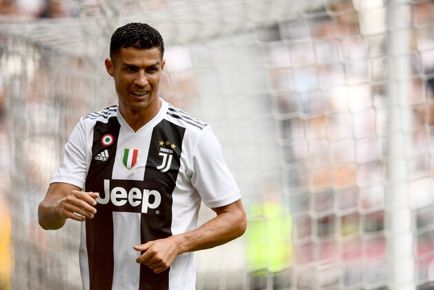 TURIN, ITALY - SEPTEMBER 16:  Cristiano Ronaldo of Juventus reacts during the serie A match between Juventus and US Sassuolo at Allianz Stadium on September 16, 2018 in Turin, Italy.  (Photo by Claudio Villa./Getty Images)