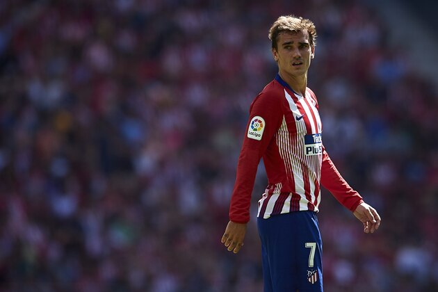 MADRID, SPAIN - SEPTEMBER 15:  Antoine Griezmann of Atletico de Madrid looks on during the La Liga match between Club Atletico de Madrid and SD Eibar at Wanda Metropolitano on September 15, 2018 in Madrid, Spain.  (Photo by Quality Sport Images/Getty Images)
