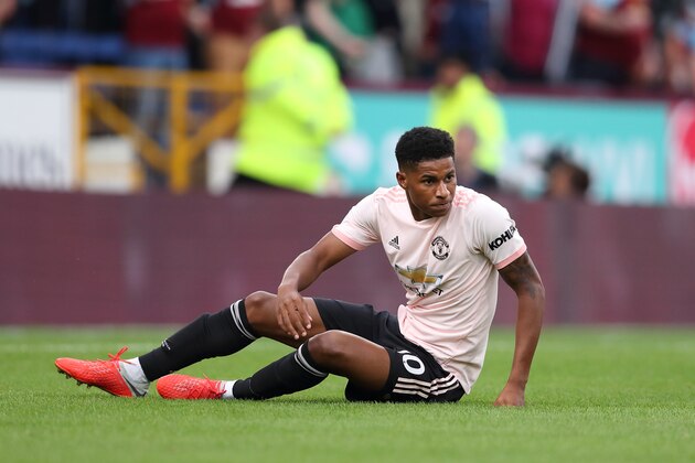 BURNLEY, ENGLAND - SEPTEMBER 02: Marcus Rashford of Manchester United during the Premier League match between Burnley FC and Manchester United at Turf Moor on September 2, 2018 in Burnley, United Kingdom. (Photo by James Williamson - AMA/Getty Images)