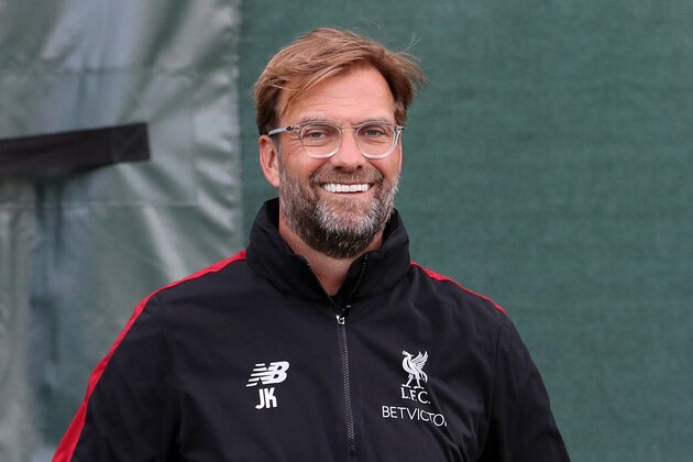 LIVERPOOL, ENGLAND - SEPTEMBER 17:  Jurgen Klopp, Manager of Liverpool looks on during a Liverpool training session at Melwood Training Ground on September 17, 2018 in Liverpool, England.  (Photo by Mark Robinson/Getty Images)