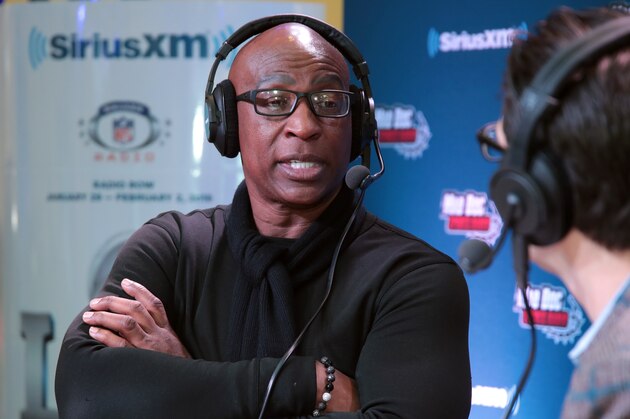 BLOOMINGTON, MN - FEBRUARY 01:  Former NFL player and NFL Hall of Fame player Eric Dickerson (L) and SiriusXM radio host Adam Schein attend SiriusXM at Super Bowl LII Radio Row at the Mall of America on February 1, 2018 in Bloomington, Minnesota.  (Photo by Cindy Ord/Getty Images for SiriusXM)