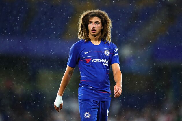 LONDON, ENGLAND - AUGUST 07:  Ethan Ampadu of Chelsea in action during the pre-season friendly match between Chelsea and Olympique Lyonnais at Stamford Bridge on August 7, 2018 in London, England.  (Photo by Chris Brunskill/Fantasista/Getty Images)