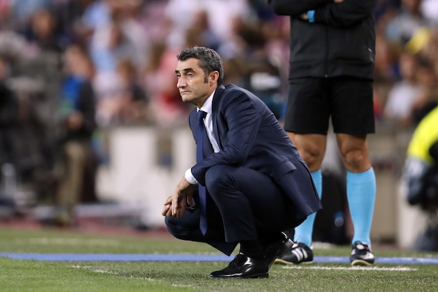 FC Barcelona coach Ernesto Valverde during the UEFA Champions League group B match between FC Barcelona and PSV Eindhoven at the Camp Nou stadium on September 18, 2018 in Barcelona, Spain.(Photo by VI Images via Getty Images)