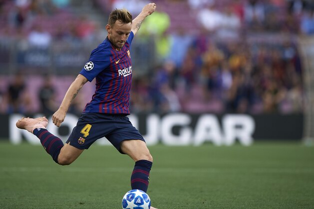 BARCELONA, SPAIN - SEPTEMBER 18:  Ivan Rakitic of Barcelona in action during the Group B match of the UEFA Champions League between FC Barcelona and PSV at Camp Nou on September 18, 2018 in Barcelona, Spain.  (Photo by Quality Sport Images/Getty Images)