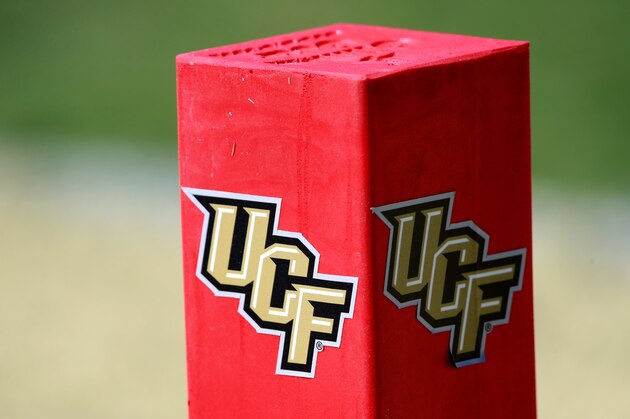 ORLANDO, FL - OCTOBER 26:  The UCF Knights logo as seen during the game against the Connecticut Huskies at Bright House Networks Stadium on October 26, 2013 in Orlando, Florida.  (Photo by Sam Greenwood/Getty Images)