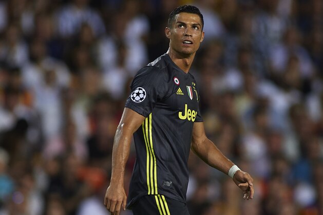 VALENCIA, SPAIN - SEPTEMBER 19:  Cristiano Ronaldo of Juventus looks on during the Group H match of the UEFA Champions League between Valencia and Juventus at Estadio Mestalla on September 19, 2018 in Valencia, Spain.  (Photo by Manuel Queimadelos Alonso/Getty Images)