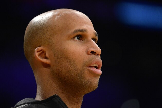 LOS ANGELES, CA - MARCH 13:  Richard Jefferson #22 of the Denver Nuggets during warm up before the game against the Los Angeles Lakers on March 13, 2018 at STAPLES Center in Los Angeles, California. NOTE TO USER: User expressly acknowledges and agrees that, by downloading and or using this photograph, User is consenting to the terms and conditions of the Getty Images License Agreement.  (Photo by Robert Laberge/Getty Images)