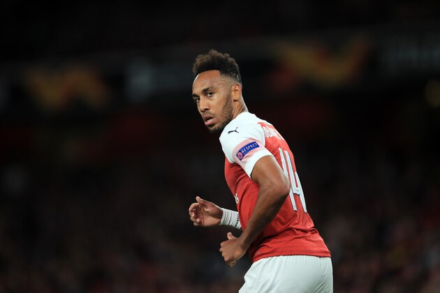 LONDON, ENGLAND - SEPTEMBER 20: Pierre-Emerick Aubameyang of Arsenal during the UEFA Europa League Group E match between Arsenal and Vorskla Poltava at Emirates Stadium on September 20, 2018 in London, United Kingdom. (Photo by Marc Atkins/Getty Images) LONDON, ENGLAND - SEPTEMBER 20: Pierre-Emerick Aubameyang of Arsenal during the UEFA Europa League Group E match between Arsenal and Vorskla Poltava at Emirates Stadium on September 20, 2018 in London, United Kingdom. (Photo by Marc Atkins/Getty Images)