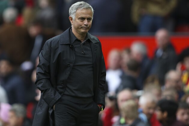 MANCHESTER, ENGLAND - SEPTEMBER 22: Jose Mourinho the head coach / manager of Manchester United  during the Premier League match between Manchester United and Wolverhampton Wanderers at Old Trafford on September 22, 2018 in Manchester, United Kingdom. (Photo by James Baylis - AMA/Getty Images)