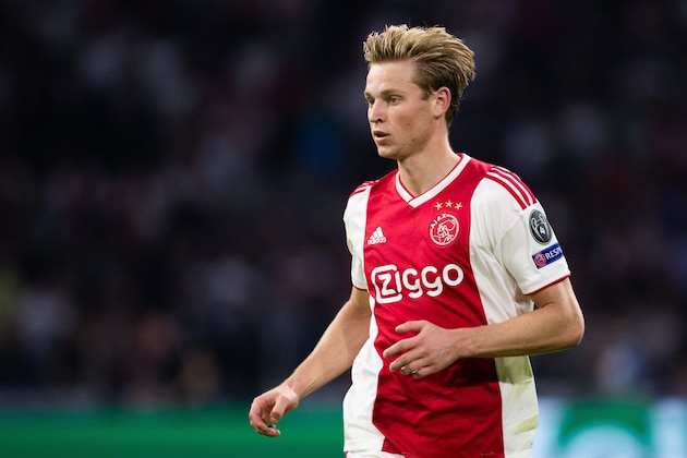 Frenkie de Jong of Ajax during the UEFA Champions League group E match between Ajax Amsterdam and AEK FC at the Johan Cruijff Arena on September 19, 2018 in Amsterdam, The Netherlands(Photo by VI Images via Getty Images)