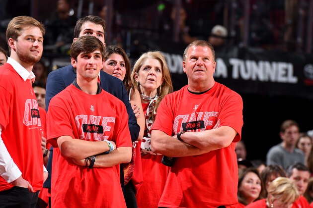 HOUSTON, TX - MAY 28:  Houston Rockets owner Tilman Fertitta looks on during Game Seven of the Western Conference Finals of the 2018 NBA Playoffs between the Houston Rockets and Golden State Warriors  on May 28, 2018 at the Toyota Center in Houston, Texas. NOTE TO USER: User expressly acknowledges and agrees that, by downloading and or using this photograph, User is consenting to the terms and conditions of the Getty Images License Agreement. Mandatory Copyright Notice: Copyright 2018 NBAE (Photo by Andrew D. Bernstein/NBAE via Getty Images)