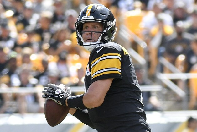 Pittsburgh Steelers quarterback Ben Roethlisberger (7) during an NFL football game against the Kansas City Chiefs, Sunday, Sept. 16, 2018, in Pittsburgh. (AP Photo/Don Wright)
