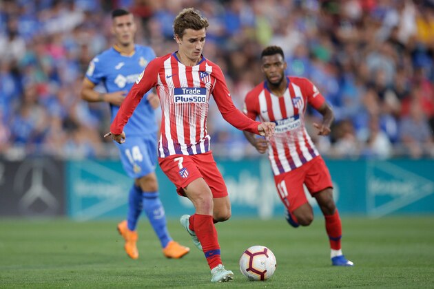 GETAFTE, SPAIN - SEPTEMBER 22: Antoine Griezmann of Atletico Madrid during the La Liga Santander  match between Getafe v Atletico Madrid at the Coliseum Alfonso Perez on September 22, 2018 in Getafte Spain (Photo by Jeroen Meuwsen/Soccrates/Getty Images)