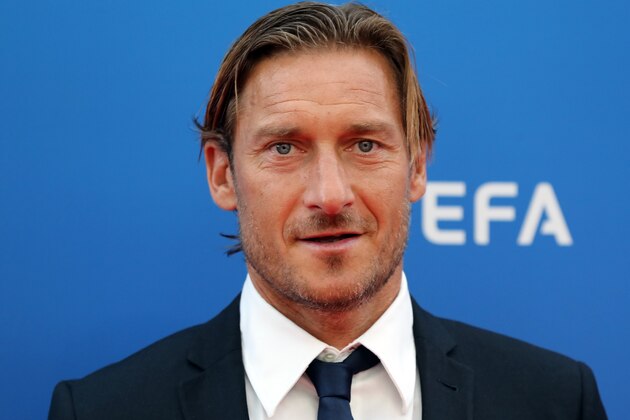 Italian former football player Francesco Totti arrives to attend the draw for UEFA Champions League football tournament at The Grimaldi Forum in Monaco on August 30, 2018. (Photo by Valery HACHE / AFP)        (Photo credit should read VALERY HACHE/AFP/Getty Images)