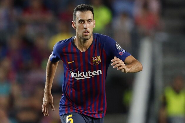 Sergio Busquets of FC Barcelona during the UEFA Champions League group B match between FC Barcelona and PSV Eindhoven at the Camp Nou stadium on September 18, 2018 in Barcelona, Spain.(Photo by VI Images via Getty Images)