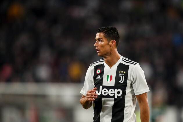 TURIN, ITALY - SEPTEMBER 26: Cristiano Ronaldo of Juventus during the Serie A match between Juventus and Bologna FC at Allianz Stadium on September 26, 2018 in Turin, Italy. (Photo by Robbie Jay Barratt - AMA/Getty Images)