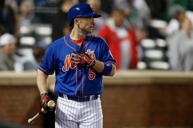 NEW YORK, NY - SEPTEMBER 28:  David Wright #5 of the New York Mets waits on deck during the fourth inning against the Miami Marlins at Citi Field on September 28, 2018 in the Flushing neighborhood of the Queens borough of New York City.  (Photo by Jim McIsaac/Getty Images)