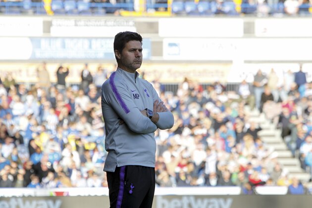 HUDDERSFIELD, ENGLAND - SEPTEMBER 29: Mauricio Pochettino the Manager of Tottenham Hotspur during the Premier League match between Huddersfield Town and Tottenham Hotspur at John Smith's Stadium on September 29, 2018 in Huddersfield, United Kingdom. (Photo by Ben Early/Getty Images)