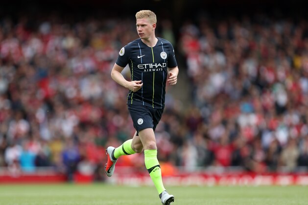 LONDON, ENGLAND - AUGUST 12: Kevin De Bruyne of Manchester City during the Premier League match between Arsenal FC and Manchester City at Emirates Stadium on August 12, 2018 in London, United Kingdom. (Photo by James Baylis - AMA/Getty Images)