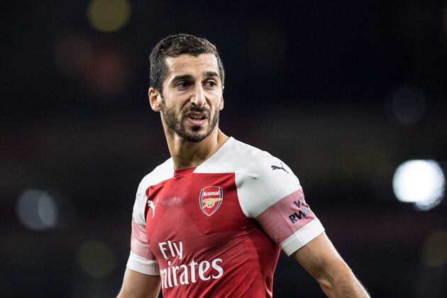 LONDON, ENGLAND - SEPTEMBER 26: Henrikh Mkhitaryan of Arsenal looks on during the Carabao Cup Third Round match between Arsenal and Brentford at Emirates Stadium on September 26, 2018 in London, England. (Photo by Sebastian Frej/MB Media/Getty Images)
