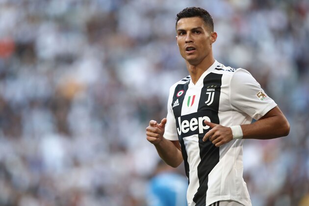 Juventus' Portuguese forward Cristiano Ronaldo looks on during the Italian Serie A football match Juventus vs Napoli on September 29, 2018 at the Juventus stadium in Turin. (Photo by Isabella BONOTTO / AFP)        (Photo credit should read ISABELLA BONOTTO/AFP/Getty Images)