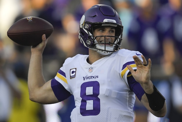 Minnesota Vikings quarterback Kirk Cousins passes against the Los Angeles Rams during the first half in an NFL football game Thursday, Sept. 27, 2018, in Los Angeles. (AP Photo/Mark J. Terrill)
