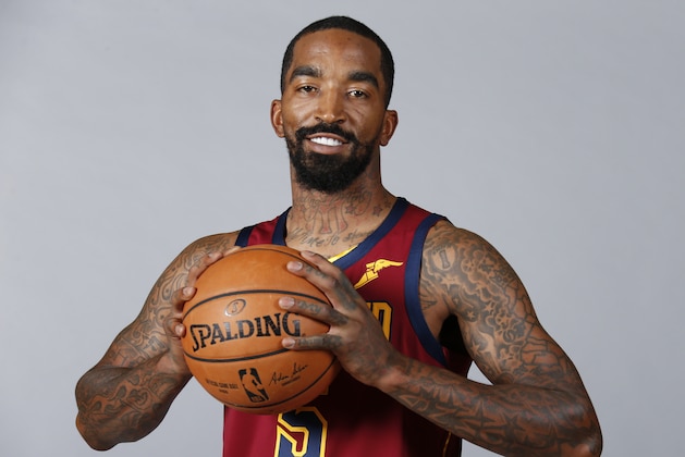 Cleveland Cavaliers' J.R. Smith (5) poses for a portrait during the NBA basketball team's media day, Monday, Sept. 24, 2018, in Independence, Ohio. (AP Photo/Ron Schwane) Cleveland Cavaliers' J.R. Smith (5) poses for a portrait during the NBA basketball team's media day, Monday, Sept. 24, 2018, in Independence, Ohio. (AP Photo/Ron Schwane)